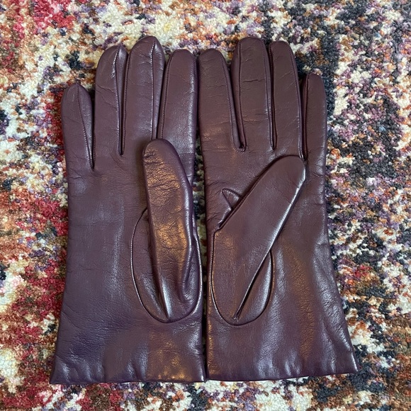 NWOT J.Crew Cashmere Lined Leather Gloves - Picture 3 of 6